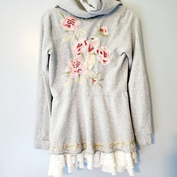 Johnny Was Embroidered Boho Sweatshirt Small Cottagecore Festival - Picture 5 of 15